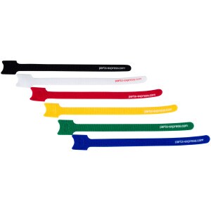Main product image for 8" Hook & Loop Cable Ties 6-Pack Assorted Colors 080-918